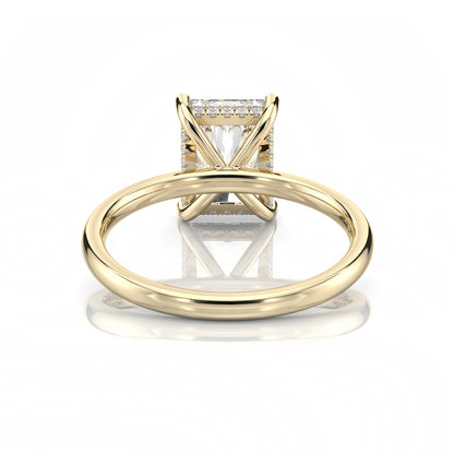 Inel de Logodnă – Moissanite Radiant Hidden Halo