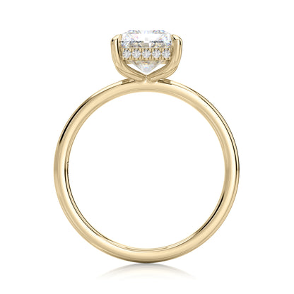 Inel de Logodnă – Moissanite Radiant Hidden Halo