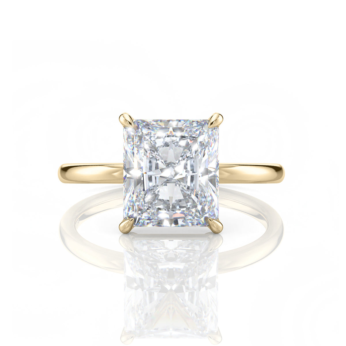Inel de Logodnă – Moissanite Radiant Simplicity