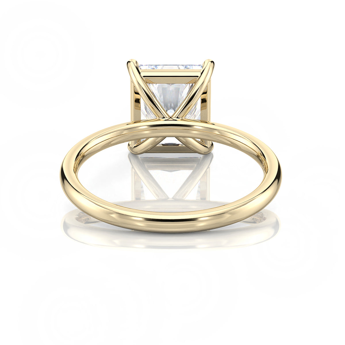 Inel de Logodnă – Moissanite Radiant Simplicity