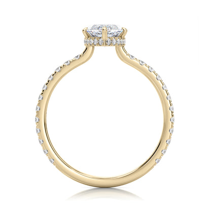 Inel de Logodnă – Moissanite Marquise Pave