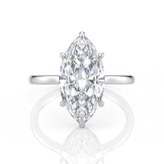 Inel de Logodnă – Diamant de Laborator Marquise Simplicity