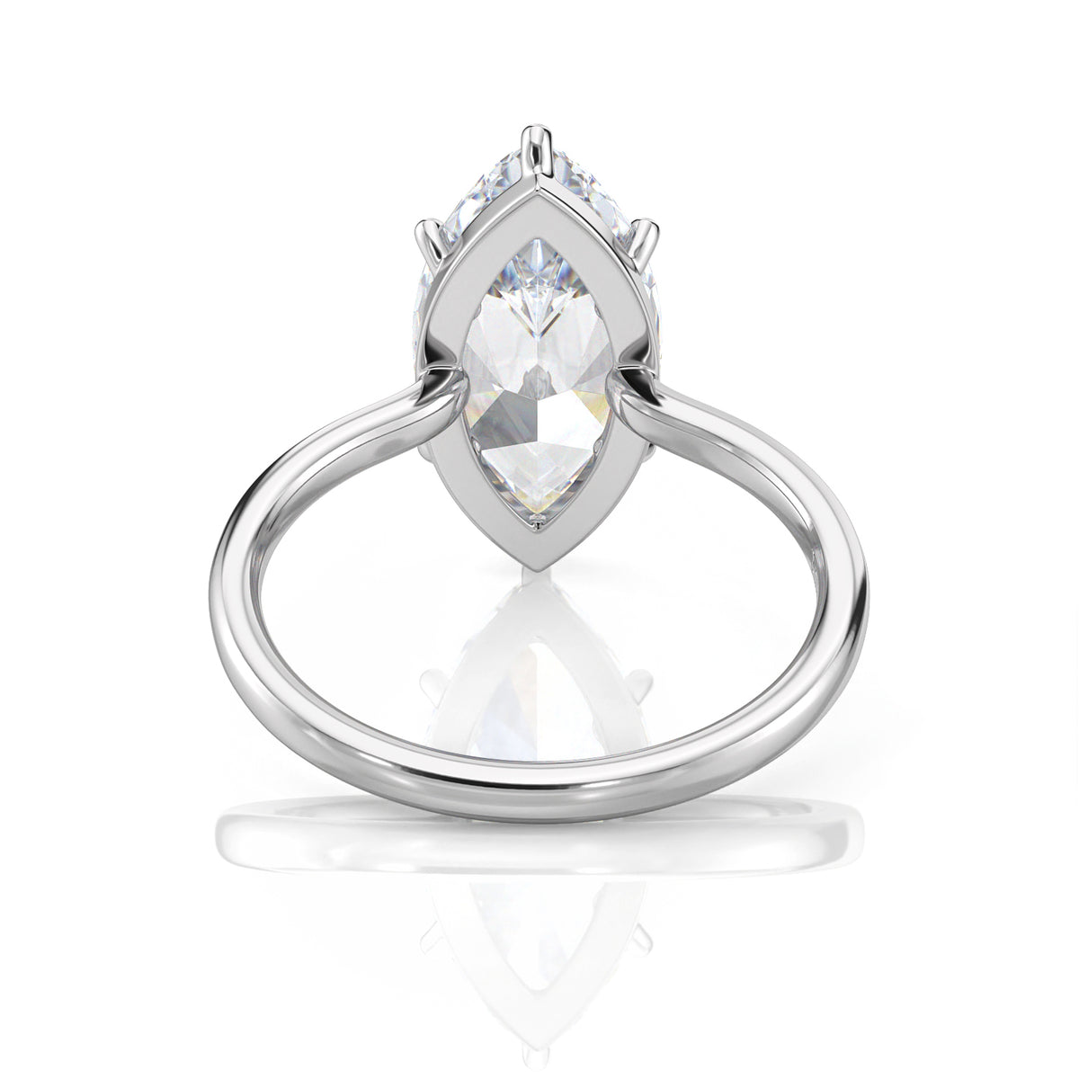 Inel de Logodnă – Diamant de Laborator Marquise Simplicity