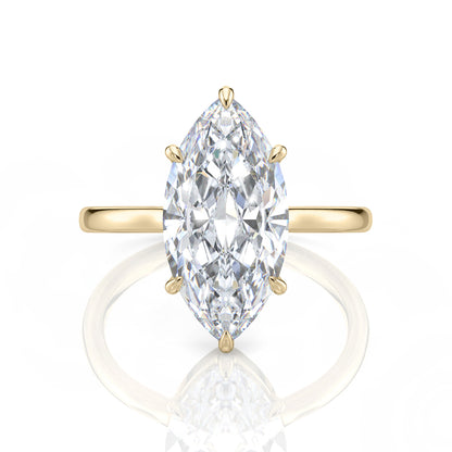 Inel de Logodnă – Moissanite Marquise Simplicity