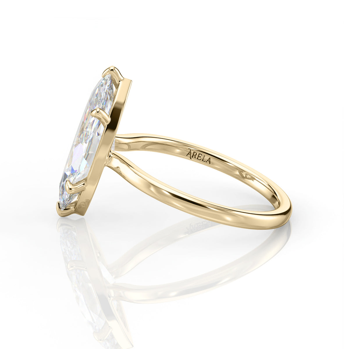 Inel de Logodnă – Moissanite Marquise Simplicity