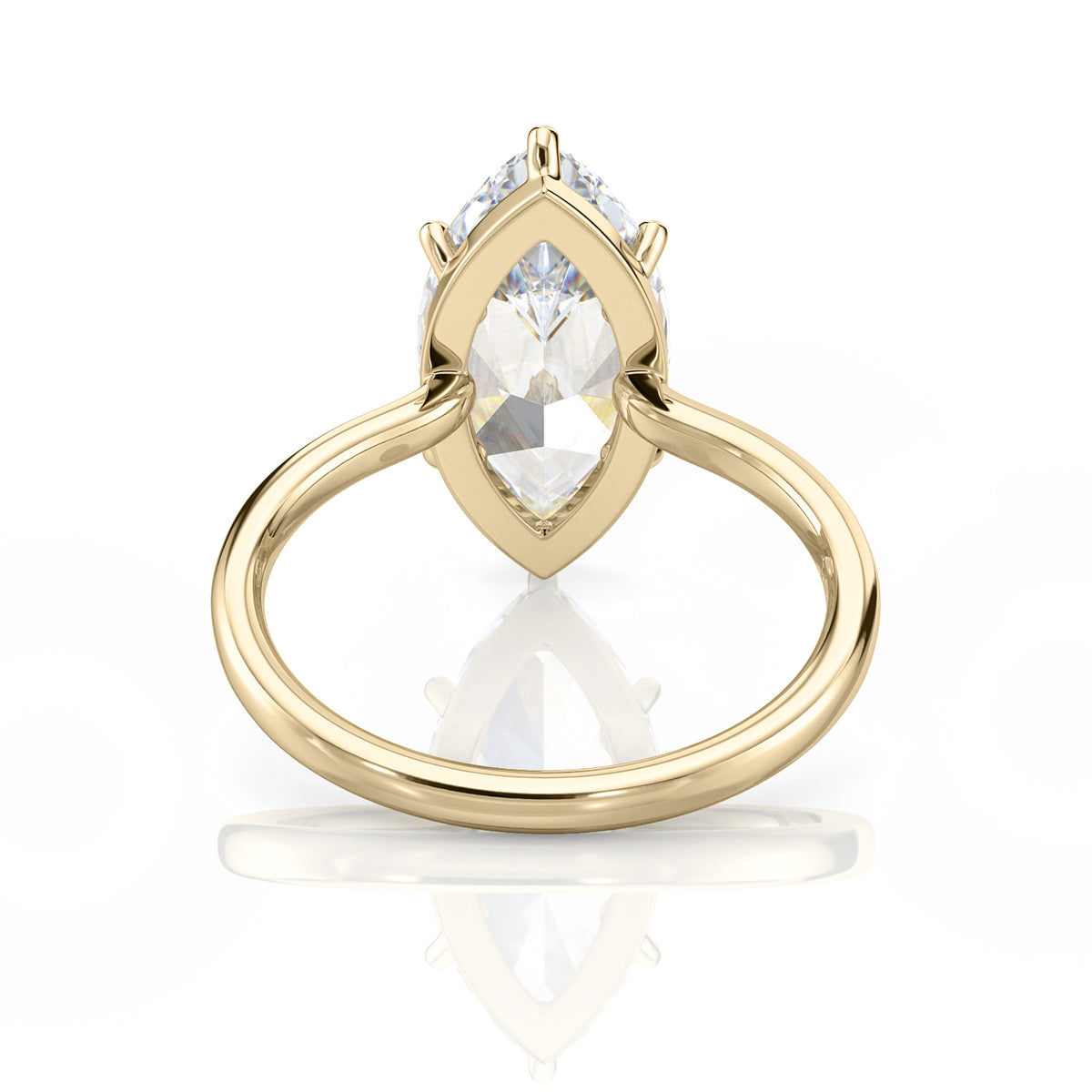 Inel de Logodnă – Moissanite Marquise Simplicity