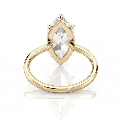 Inel de Logodnă – Moissanite Marquise Simplicity