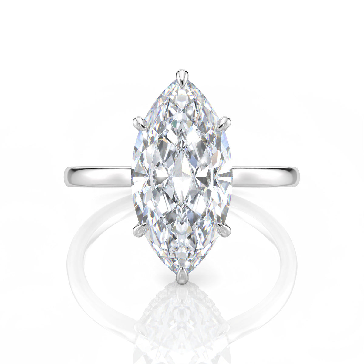 Inel de Logodnă – Diamant de Laborator Marquise Hidden Halo
