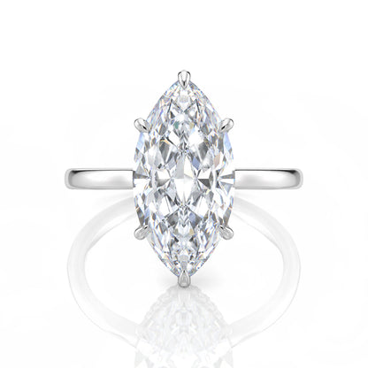 Inel de Logodnă – Diamant de Laborator Marquise Hidden Halo