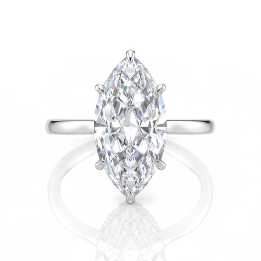 Inel de Logodnă – Diamant de Laborator Marquise Hidden Halo