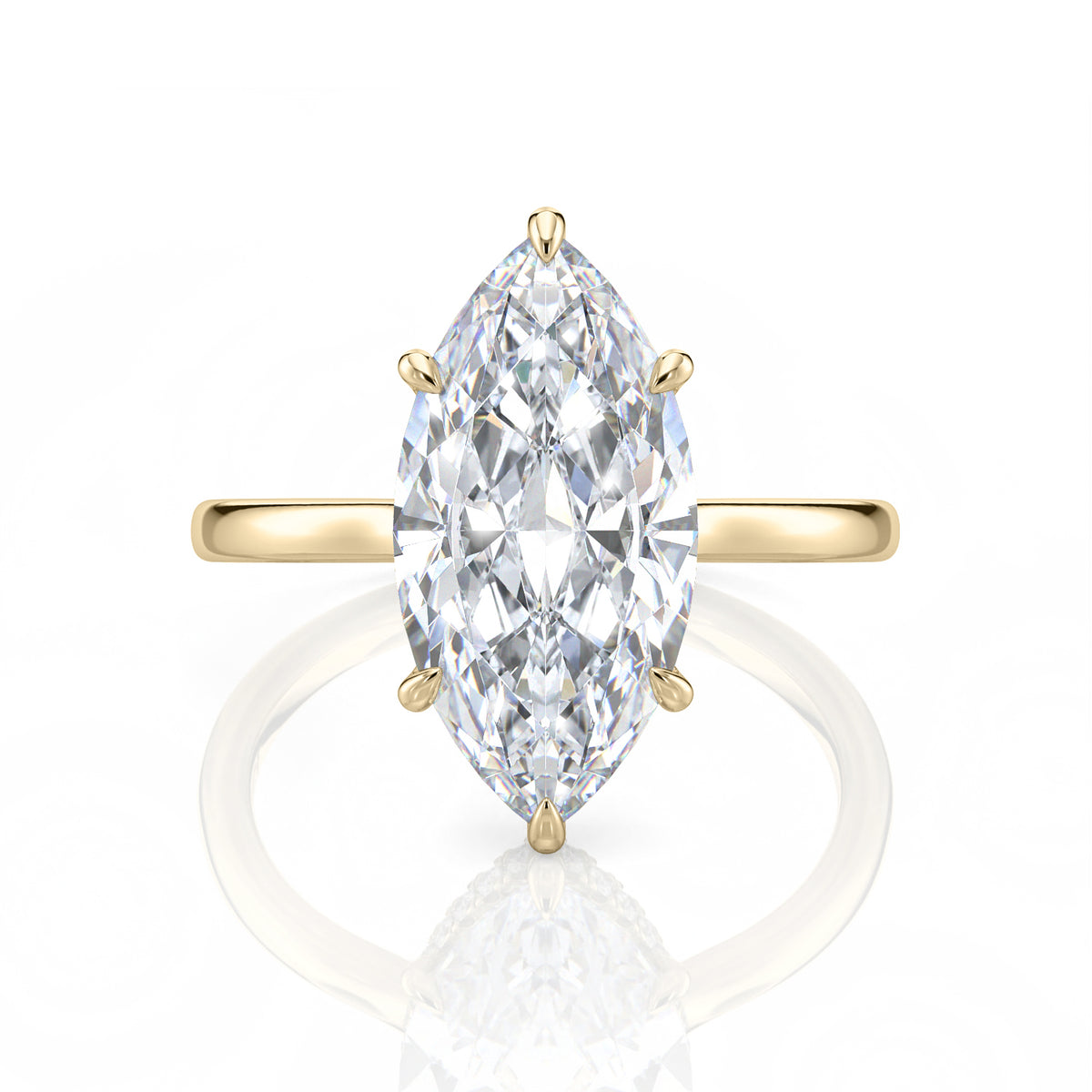 Inel de Logodnă – Moissanite Marquise Hidden Halo