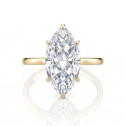 Inel de Logodnă – Moissanite Marquise Hidden Halo