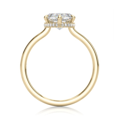 Inel de Logodnă – Moissanite Marquise Hidden Halo