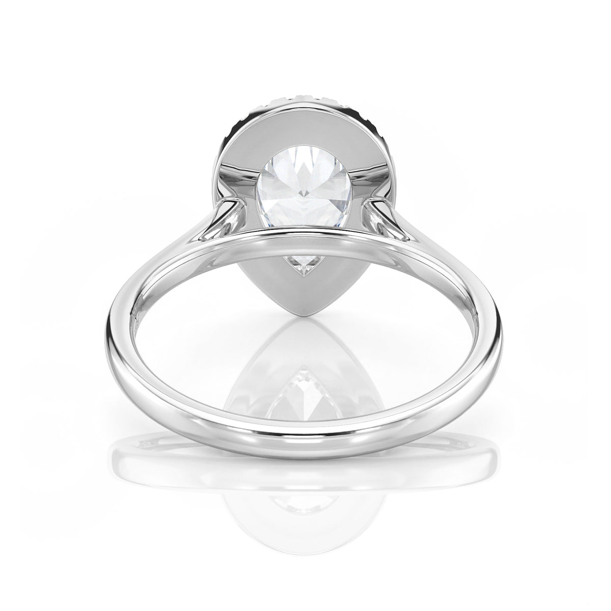 Inel de Logodnă – Diamant de Laborator Pear Halo