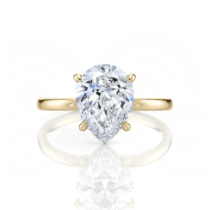 Inel de Logodnă – Moissanite Pear Simplicity