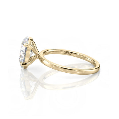 Inel de Logodnă – Moissanite Pear Simplicity