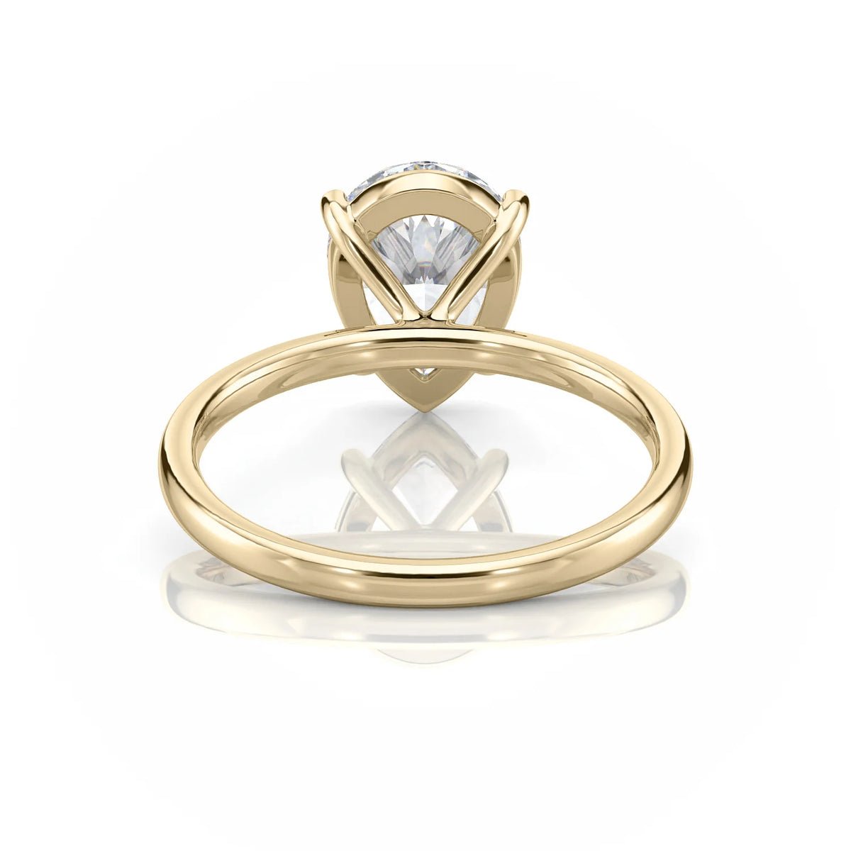 Inel de Logodnă – Moissanite Pear Simplicity
