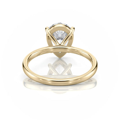 Inel de Logodnă – Moissanite Pear Simplicity