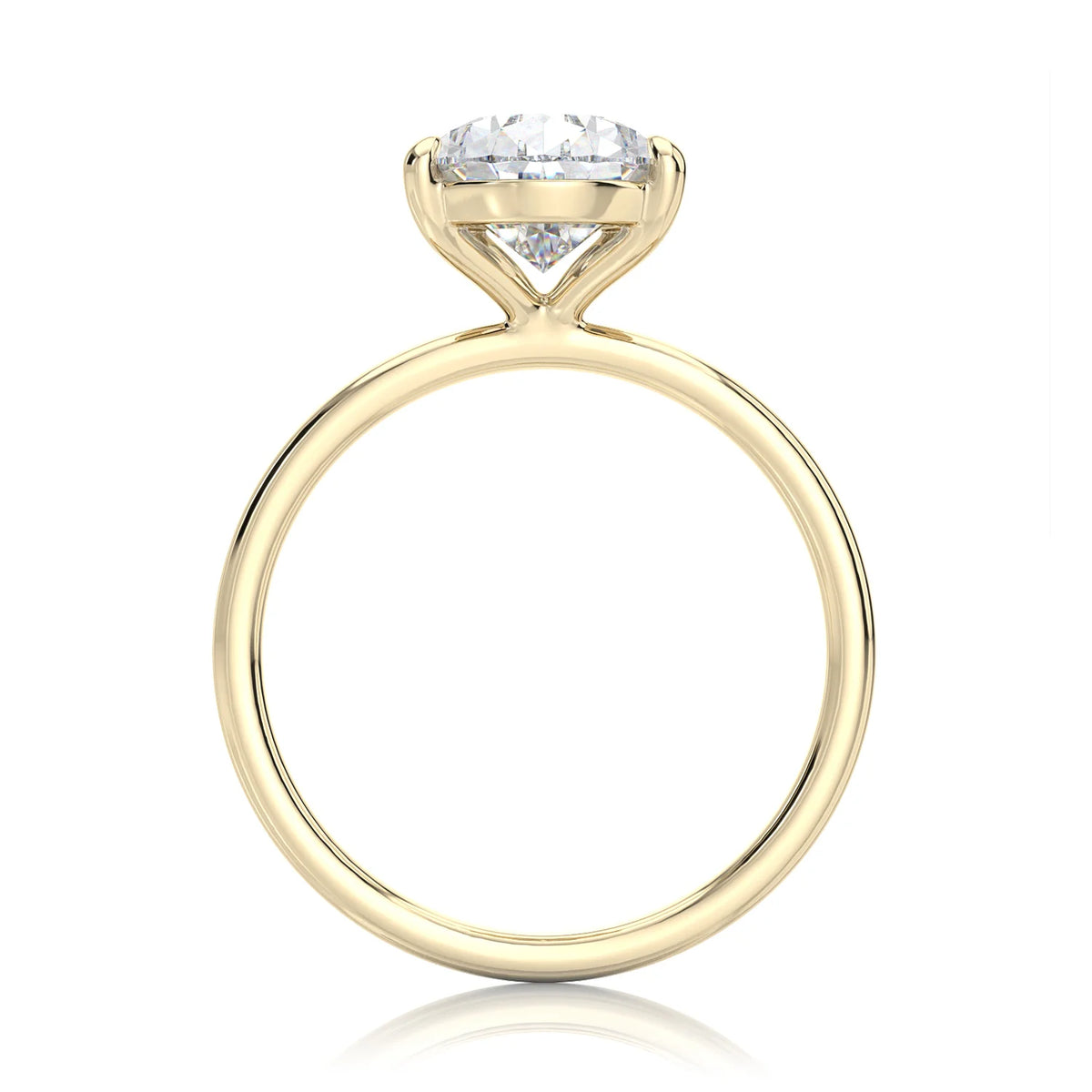 Inel de Logodnă – Moissanite Pear Simplicity