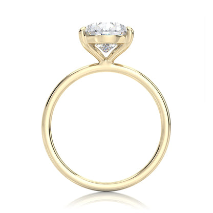 Inel de Logodnă – Moissanite Pear Simplicity