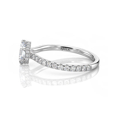 Inel de Logodnă – Diamant de Laborator Hexagon Pave