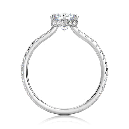 Inel de Logodnă – Diamant de Laborator Hexagon Pave