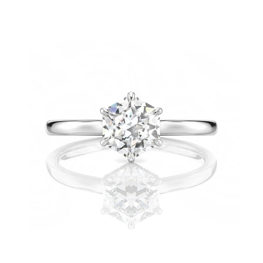 Inel de Logodnă – Diamant de Laborator Hexagon Simplicity