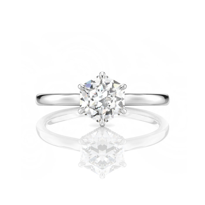 Inel de Logodnă – Diamant de Laborator Hexagon Simplicity