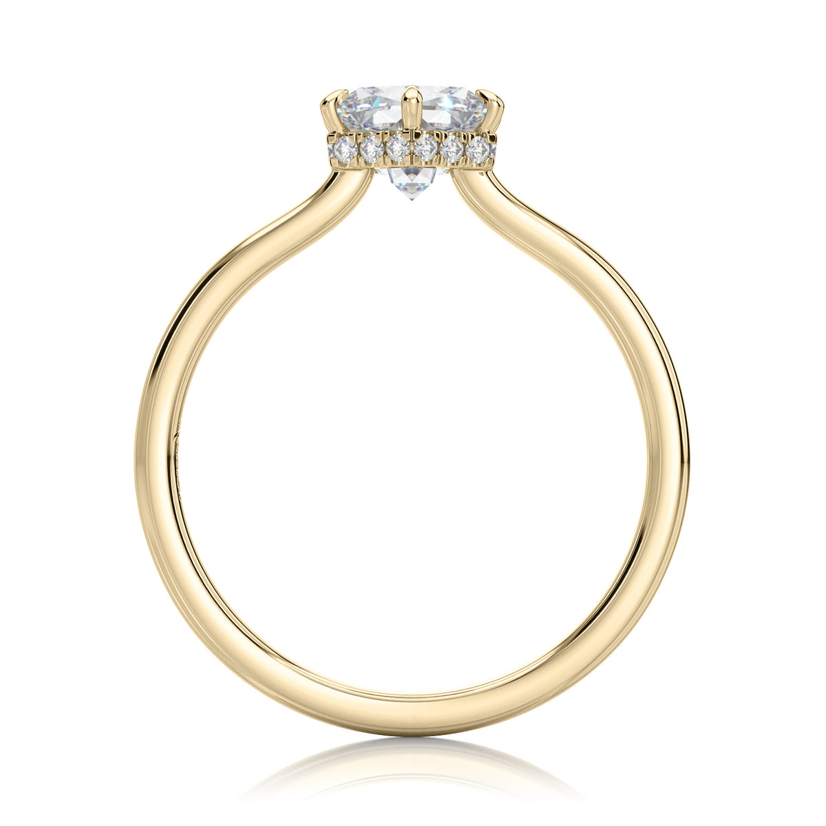 Inel de Logodnă – Moissanite Hexagon Hidden Halo