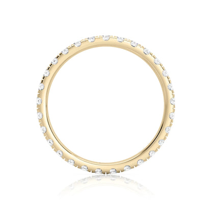 Inel Eternity Moissanite aur galben