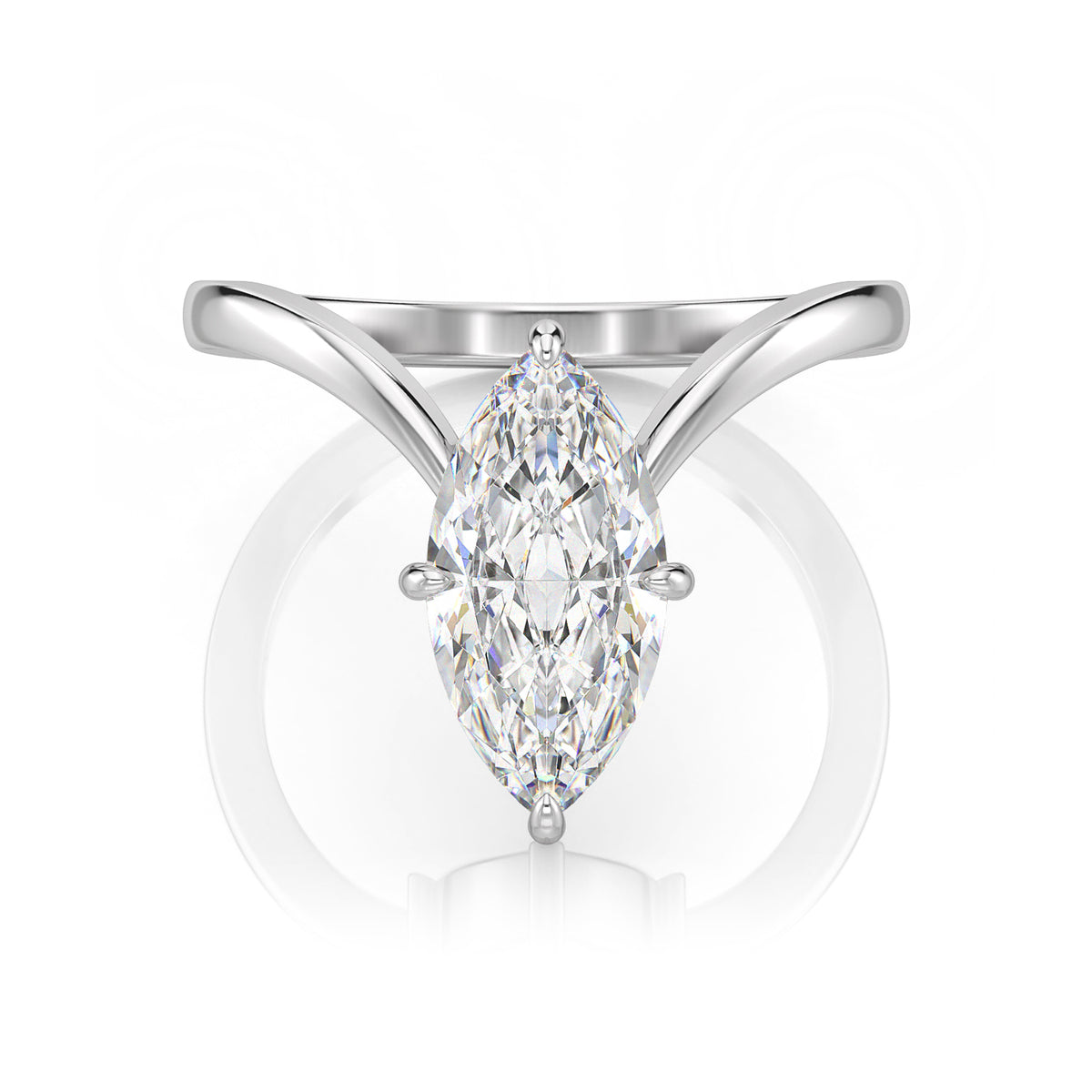 Inel de Logodnă – Diamant de Laborator Marquise Vivienne