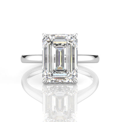Inel de Logodnă – Diamant de Laborator Emerald Hidden Halo