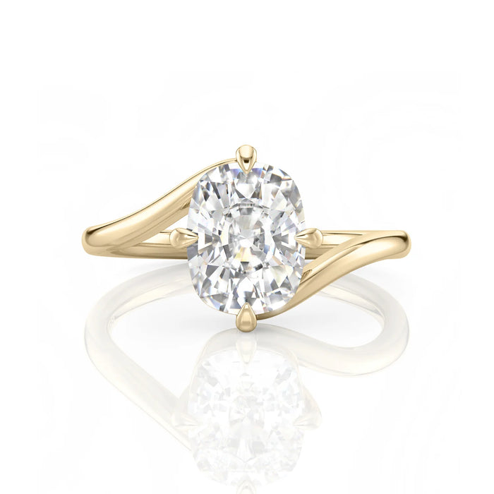 Inel de Logodnă – Moissanite Elongated Cushion Rapture, aur galben