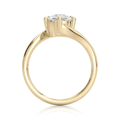 Inel de Logodnă – Moissanite Elongated Cushion Rapture, aur galben