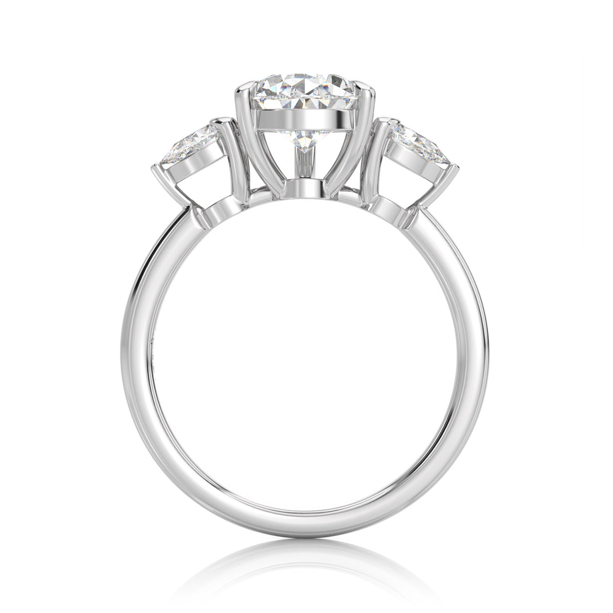 Inel de Logodnă – Diamant de Laborator Pear Trilogy