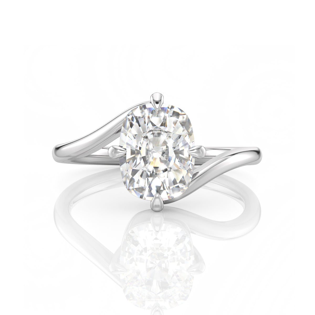 Inel de Logodnă – Diamant de Laborator Elongated Cushion Rapture