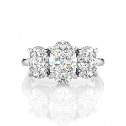 Inel de Logodnă – Diamant de Laborator Oval Trilogy