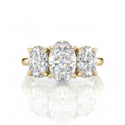 Inel de Logodnă – Moissanite Oval Trilogy