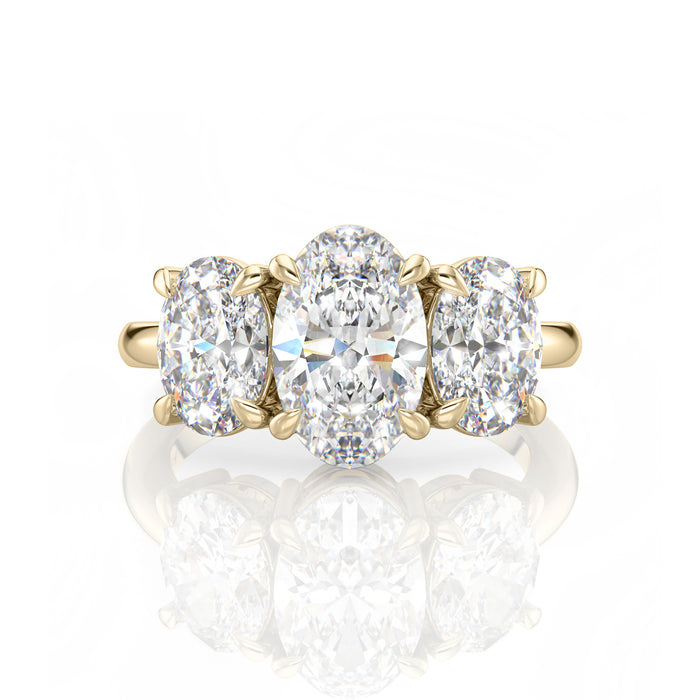 Inel de Logodnă – Moissanite Oval Trilogy