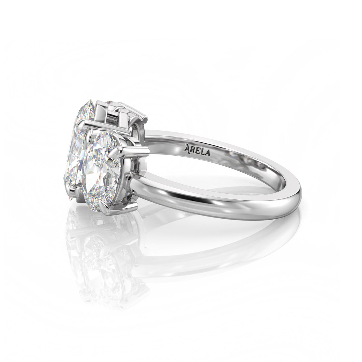 Inel de Logodnă – Diamant de Laborator Oval Trilogy