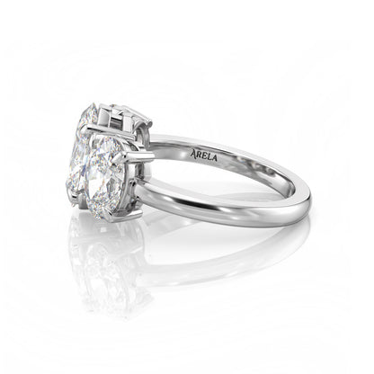 Inel de Logodnă – Diamant de Laborator Oval Trilogy
