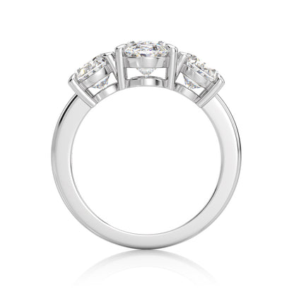 Inel de Logodnă – Diamant de Laborator Oval Trilogy