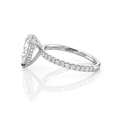 Inel de Logodnă – Diamant de Laborator Pear Pave