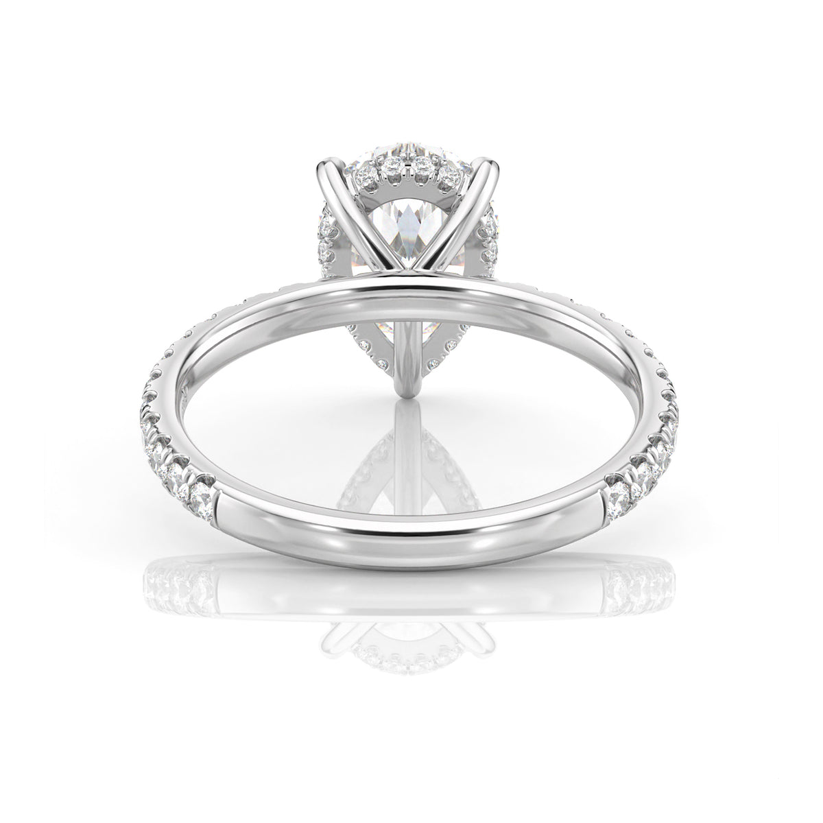 Inel de Logodnă – Diamant de Laborator Pear Pave