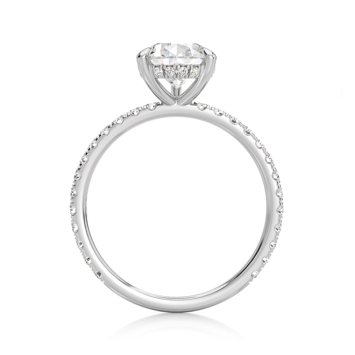 Inel de Logodnă – Diamant de Laborator Pear Pave