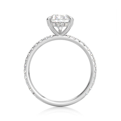 Inel de Logodnă – Diamant de Laborator Pear Pave