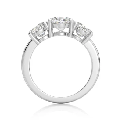 Inel de Logodnǎ – Diamant de Laborator Oval Trilogy